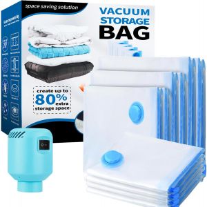 Sac sous Vide 10 Pièces, 2 Jumbo, 2 Grands, 2 Moyens, 4 Petits Sac¿Pompe Électrique - Neuf