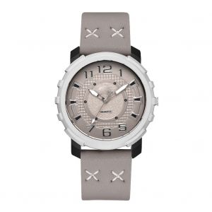 Montre-Bracelet A Quartz Tendance Pour Homme, Cadran Rond, Style Decontracte (Gris) - Neuf
