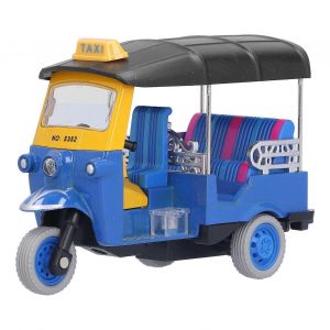 Pull Back Thai Tricycle Simulation Alloy Tuk Tuk Car Model Toy Children Vehicle Toyblue - Neuf