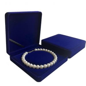 Boîte à bijoux en velours Collier ras de cou en perle Ensemble Boîte cadeau Longue boîte à chaîne de perles Vitrine cadeau Mariage - Neuf