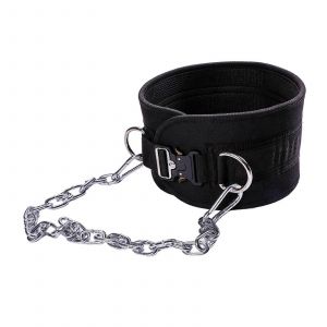 Ceinture De Musculation Avec Cha&icirc;ne Et Support Confortable Pour La Taille, Ceinture De Musculation, Ceinture De Musculation Avec Boucle En Metal - Neuf