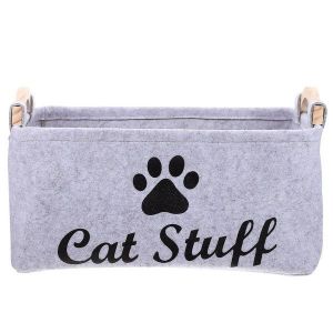 Coffre De Rangement &Eacute;l&eacute;gant Pour Chambre D'enfant - Coffre De Rangement Polyvalent Pour Les Jouets Des Enfants Et Des Animaux De Compagnie - Feutre Et Bois Durables, L&eacute;ger Avec Poign&eacute;es, Vie Sans Encombrement - Neuf