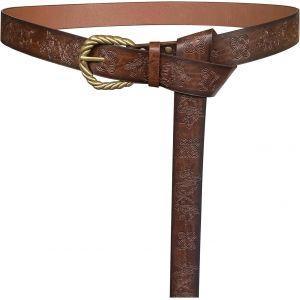 Cauc-- Ceinture &Agrave; Boucle En Similicuir En Gaufrage De Viking Fenrir, Ceinture De Chevalier M&eacute;di&eacute;val - Neuf