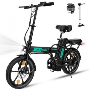 Vélo Électrique Pliable Colorway Bk5 Motor 250w - Batterie 36v8,4ah - Pédalage Assisté - Écran Lcd - 16inches - Neuf