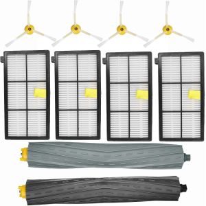 17 Pièces Accessoires Kits De Rechange Pour Roomba Filtre Consommables Aspirateur Filtre Brosses Latérales Brosse En Caoutchouc 800 900 Series 850 860 861 866 870 880 890 960 980 9[SSE7112317] - Neuf