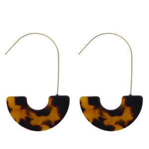 Boucles D'oreilles A Crochet En Forme De U Pour Femmes Et Filles, Style Occidental, Accessoire De Decoration (Cafe Fonce) - Neuf