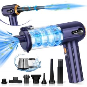lbgwp60-Aspirateur À Main, 16000Pa Aspirateur Voiture Puissant Sans Fil, Portable Mini Aspirateur Avec Lumières Led, Multifonctionnel Petit Aspirateur Rechargeable Par Usb Pour Maison Voiture Cuisine - Neuf