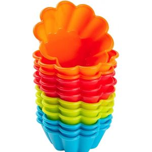 Jexnovashop-Webake Moule A Brioche Individuelle En Silicone Moulle Muffin 7,6 Cm Lot De 12 Cupcake - Neuf