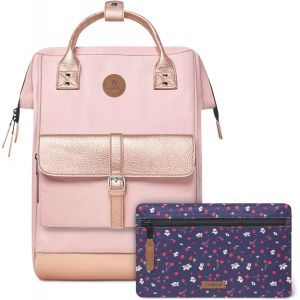 acdsgd-CABAIA - Sac &agrave; Dos Adventurer Queretaro - Maxi 23L - D&eacute;perlant - Compartiment Ordinateur Portable 15"" - 2 Poches - Certifi&eacute; Vegan - Sac Voyage, Affaires, &Eacute;cole pour Homme et Femme - Rose - Neuf