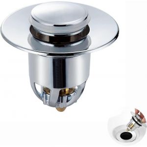 Vidage pop-up,vidage d'&eacute;vier 1 pi&egrave;ce avec panier-passoire,vidage d'&eacute;vier universel,convient &agrave; l'arr&ecirc;t de l'&eacute;vier de la salle de bain - Neuf