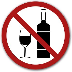 KALANKA-10 pièces d'autocollant interdiction d'alcool Ø 9,5 cm Boissons alcoolisées interdites Alcool interdit avec protection UV pour l'extérieur à l'intérieur - Neuf