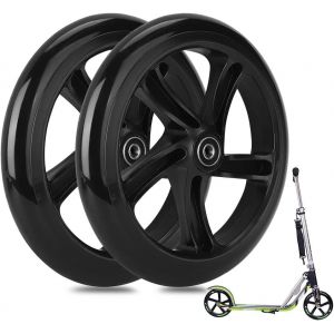 200mm 2 X 200mm Replacement Wheels With Abec9 Ball Bearings Hudora Apollo Kesser City Scooter Tyres - Neuf