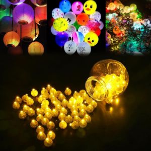 TRAHOO-100 Pi&egrave;ces LED Ballons Lampes, Mini Boule Rond LED Lumineuse, Balloon Lumi&egrave;re pour Deco Anniversaire, No&euml;l, Halloween, F&ecirc;tes, Mariage (Blanc Chaud) - Neuf
