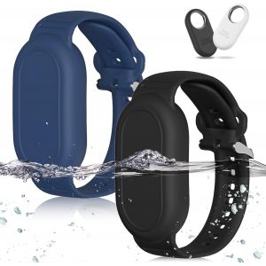 MEVRONISSHOP-Bracelet de traceur GPS pour Samsung, en silicone souple, &eacute;tanche, cach&eacute;, le bracelet r&eacute;glable est compatible avec le Samsung Galaxy SmartTag2 (2023) - Neuf