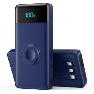 Eryi-Batterie Externe 10800mah Avec 3 Câbles Intégrés&chargeur Pour Apple Watch,6-In-1 Power Bank Pd 25w+Qc4.0 Charge Rapide Char[1679] - Neuf
