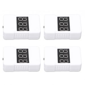 Lot De 4 Testeurs De Tension De Batterie Lipo Bx100 1-8s, Alarme Sonore Basse Tension Rc, Verificateur De Tension De Batterie - Neuf