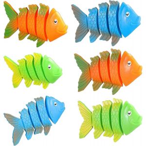 6 pièces coulant en forme de poisson jouets de natation piscine jouets de plongée sous-marine coulant piscine jouet pour tee - Neuf