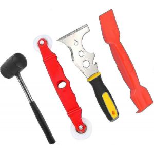Kit d'outils de vitrage de fen&ecirc;tre,marteau en caoutchouc multifonctions,ciseau &agrave; couteau,rouleau de fen&ecirc;tre,ensemble d'outils de vitrage de pelle en plastique pour fen&ecirc;tres &agrave; double vitrage,do - Neuf