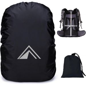 Housse de pluie pour sac à dos,cartable,imperméable,avec réflecteur pyramidal et sangle à boucle croisée antidérapante pour le cyclisme,la randonnée,le camping,15 à 100 l.[B1832] - Neuf