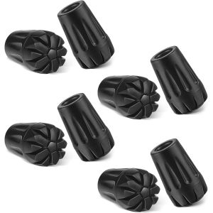 Lot De 8 Patins En Caoutchouc Pour B&acirc;tons De Marche Nordique,Tampons En Caoutchouc,Convient Pour La Plupart Des B&acirc;tons De Randonn&eacute;e - Neuf