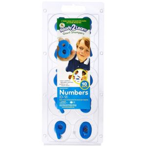 KALANKA-Lot de 10 tampons géants - Chiffres de 0 à 9 - Facile à tenir - Tampons en mousse pour enfants - Tampons d'art et d'artisanat pour affichages, affiches, panneaux et projets de bricolage - Neuf