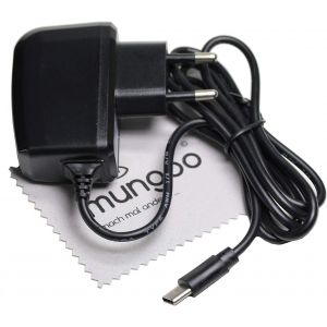 Eryi-Chargeur Compatible Avec Blackview P6, S8, P6000, S6 Usb De Type C - Câble De Charge Rapide - 2 A Otb Avec Chiffon De Nettoyage D'écran Mungoo - Neuf
