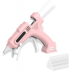 Chenquansarl-Ensemble Pistolet À Colle C Et Bâtons, Pistolet À Colle Thermofusible Rechargeable Sans Fil Avec 10 Bâtons À Haute Adhérence De 7 Mm, Petit Pistolet À Colle Portable Pour - Neuf