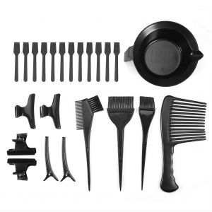 Ensemble De 23 Bols De Melange De Couleurs Pour Cheveux, Peignes, Brosses, Pinces, Spatules, Outils De Coloration - Neuf