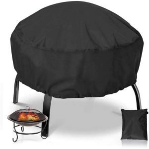 Feu rond de Couvrir la Fosse - Imperméable - UV et la Poussière de Protection - Noir - 122 x 50cm - Neuf
