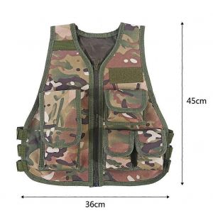Gilet De Camouflage Pour Enfants Chauds Pour Jeux De Chasse De Combat En Plein Air (Cp Camouflage L) - Neuf