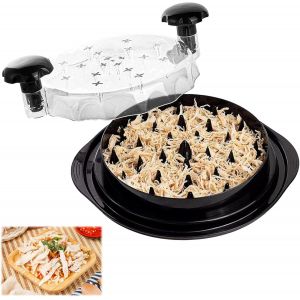 SUBZONAL-D&eacute;chiqueteuse de Poulet, Broyeur de Blanc de Poulet avec Couvercle Transparent, Torsad&eacute; a la Main Hachoir a Poulet, avec Poign&eacute;e Ergonomique, R&eacute;sistant a la Chaleur, Lavable au Lave Vaissell - Neuf