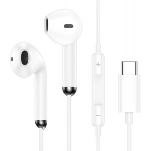 KALANKA-&Eacute;couteurs USB C avec c&acirc;ble pour Samsung S25 S24 S23 S22 S21 Ultra A56 A36 A55 A35 &Eacute;couteurs intra-auriculaires USBC avec microphone et contr&ocirc;le du volume pour iPhone 17 16 15 Pro Max Plus Air - Neuf