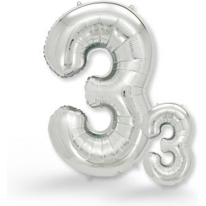 AYUHR-® Ballon decoration anniversaire 20 ans - Lot de 2 - Ballons Numéro 20 en Argent - deco anniversaire 20 ans femme ou homme - Gonflables à l'Hélium - Happy Birthday - Argenté Ballon Chiffre 20 - Neuf
