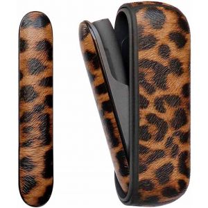 KALANKA-Housse en cuir PU motif léopard pour IQOS 3 Duo Paquet de cigarettes Case Case en cuir Housse de protection (Marron) - Neuf