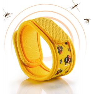 Kalanka-- Parakito - Bracelet Anti-Moustiques Rechargeable - 2 Recharges Incluses - 1 Mois D'utilisation - Sans Deet - Taille Junior 3+ (Pirates) - Neuf