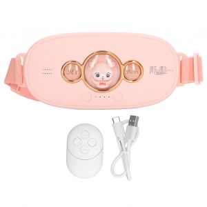 Coussin Chauffant Pour La Taille, Rose, Pression Chaude, Petrissage, Vibration Abdominale, 10 Modes, Ceinture Chauffante, Massage, Telecommande - Neuf
