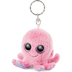 KALANKA-Glubschis Poulpe Poli Original 8 cm-Peluches Animaux de la mer, Pieuvre clés dotée d`Une Attache pour Cordon, Trousseau et Porte-Clef Fille-Doudou Cadeau Enfants, 46963, Rose/Multicolore - Neuf
