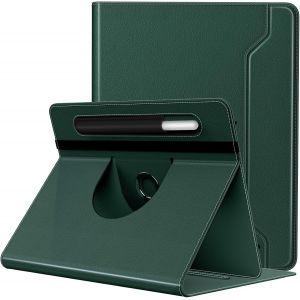 LORANKA-&Eacute;tui Compatible avec Tablette 9-11 Pouces, &Eacute;tui de Protection en PU, Coque pour Tablette Rotative &agrave; 360 Degr&eacute;s avec Poche, Couverture de Protection pour Tablettes 9-11 Pouces, Vert Nuit - Neuf