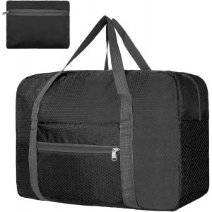 KALANKA-Sac de voyage pliable pour cabine d'avion Easyjet - 45 x 36 x 20 cm - Pour homme et femme, Noir , Without Shoulder Strap, Sac de voyage - Neuf