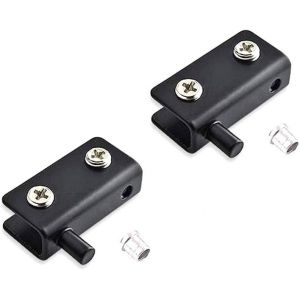 2 Pi&egrave;ces Charni&egrave;re Pivotante de Porte en Verre en Acier Inoxydable, Pince de Charni&egrave;re de Porte en Verre R&eacute;glable (40x20x10 mm), Clip de Charni&egrave;re Pivot D'armoire pour Verre D'&eacute;paisseur 5-8 mm - Neuf