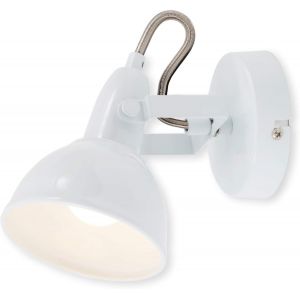 Leuchten Lampe rotative,Spot mural pivotant avec design r&eacute;tro vintage-Douille E14,40w max.-Coloris blanc - Neuf