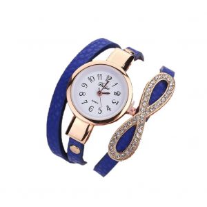 Duoya Femmes Strass Bowknot D&eacute;coration Bracelet Montre-Bracelet Analogique Montre &Agrave; Quartz (Bleu Royal) - Neuf