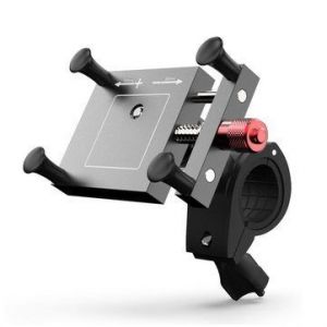 R&eacute;troviseur Moto 360&deg; Et Support T&eacute;l&eacute;phone - Noir - Compatible Avec Smartphones 50-100 Mm - Neuf