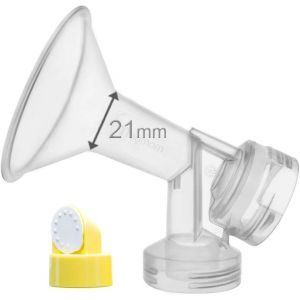 Remplacer Medela 21 Mm Fit Personal Shield Du Sein Et Le Connecteur;21mm Une Unit&eacute; De T&eacute;terelle Avec Vanne Et Membrane Pour Les Tire-Lait Medela ;Fabriqu&eacute; Par - Neuf