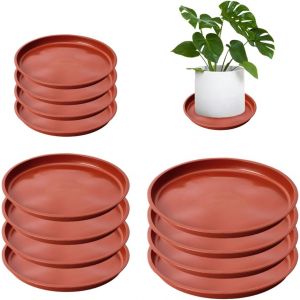 ERYI-Lot De 12 Plateaux Pour Plantes, Soucoupes De Pot De Fleurs, Bac D'Égouttement, Plateau De Plantes Étanche, Trois Spécifications Avec Diamètre Intérieur 11,5/13,5/15 Cm - Neuf