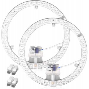 Kal-Kit De Conversion De Modules Led 2 Pack : Module Led 36 W Pour Plafonniers, Carte De Conversion Led Avec Aimants De Maintien, Modules Led, Module Annulaire Led Lampe Annulaire Ø 23 Cm, Blanc 6000 - Neuf