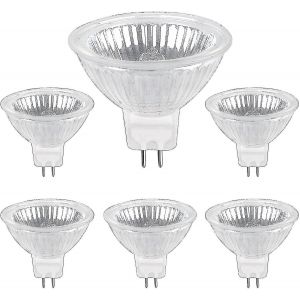 Ampoule Halogène Gu5.3 50w 12v,800lm Blanc Chaud 2700k Dimmable,Ampoule Halogène Mr16,Paquet De 6 - Neuf