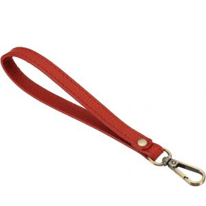 Kal-8 Pouce Bracelet Sangle, Pu Cuir Bracelet Porte-Clés Poignet Sangle Remplacement Avec Métal Clé Anneau Serrure Pour Portefeuille Porte-Monnaie Clé, Rouge - Neuf
