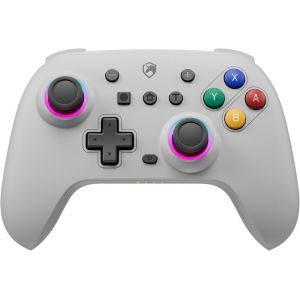 Manette Switch 2 Gris, 2025 Couleur R&eacute;tro Manette Switch sans Fil avec Hall Joysticks/RGB/Macro/Turbo/Vibration/6 Axes, Manette Switch Pro Bluetooth Compatible avec Switch/OLED/PC/Adroid/iOS - Neuf