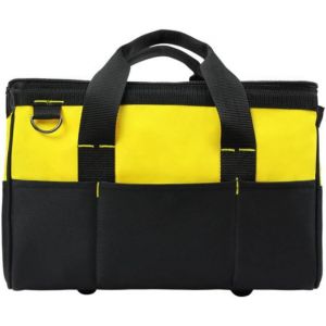 Sac Outils En Tissu Oxford,Sacoche Outils 33X23X23Cm,600D Oxford,Imperméable,Zip Flexible,Rangement Outil,Résistant À L'Usure,Pour Jardinage,Électricien,Menuisier,Charpentier - Neuf